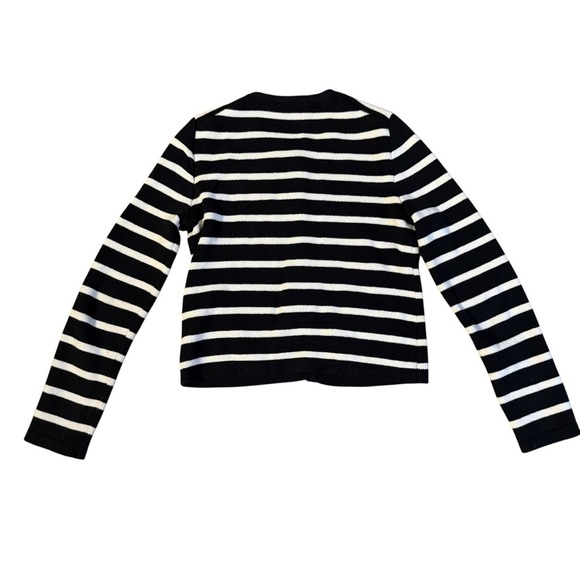 J. Crew Black Striped Emilie Sweater Size Small - Picture 3 of 5